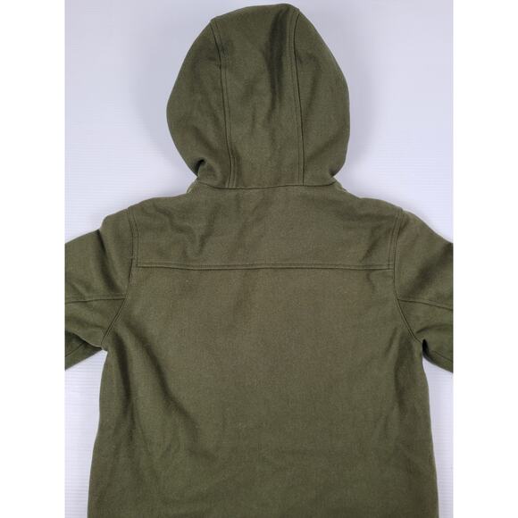 Izzue IZ-X04-Army Green Wool Blend Mens Large Button Military Style Heavy Jacket - Picture 11 of 16